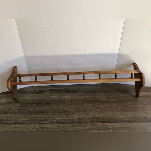 Vtg Solid Wood Skinny Wall Shelf - Picture 2 of 12
